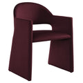 Talia Performance Velvet Dining Armchair - Mulberry