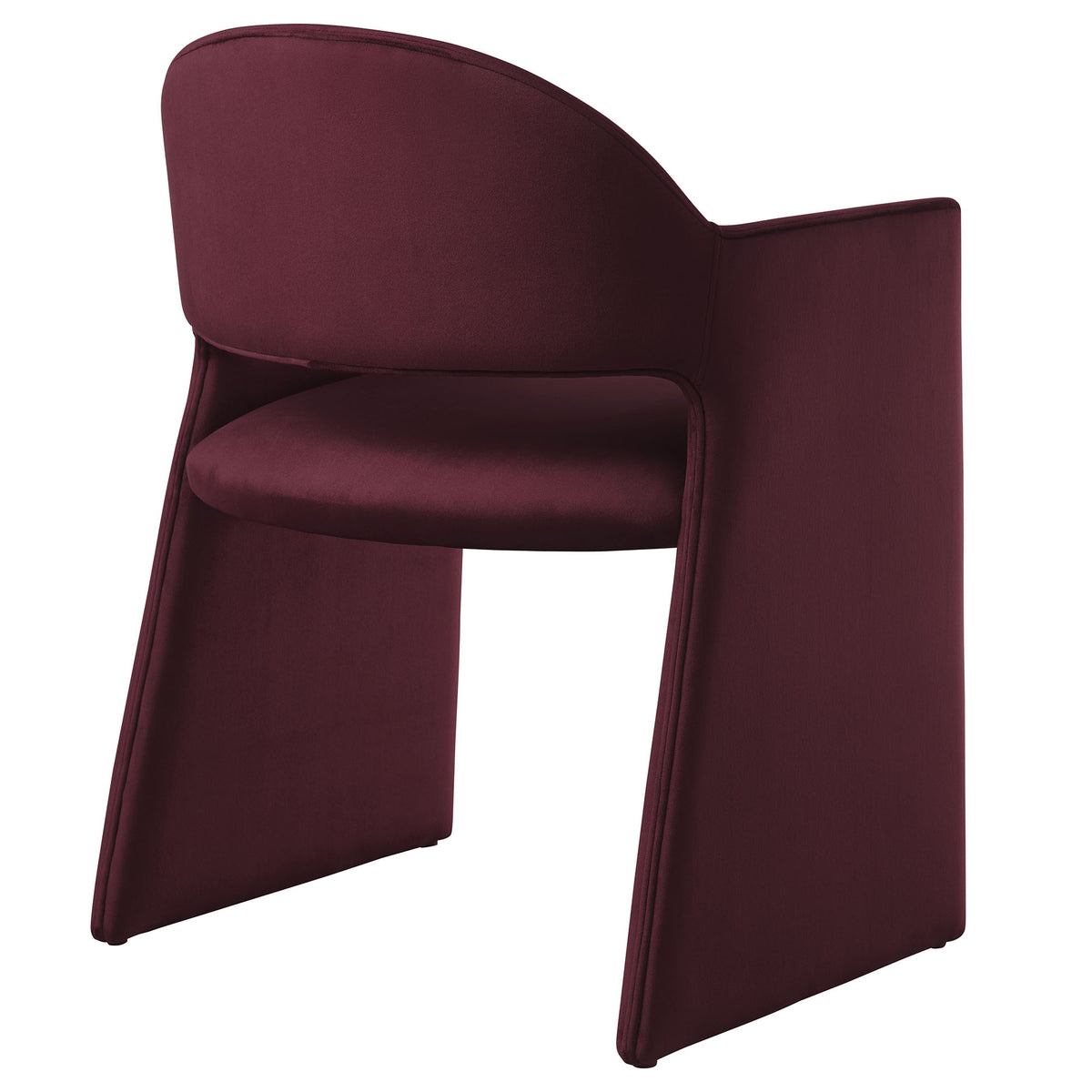 Talia Performance Velvet Dining Armchair - Mulberry