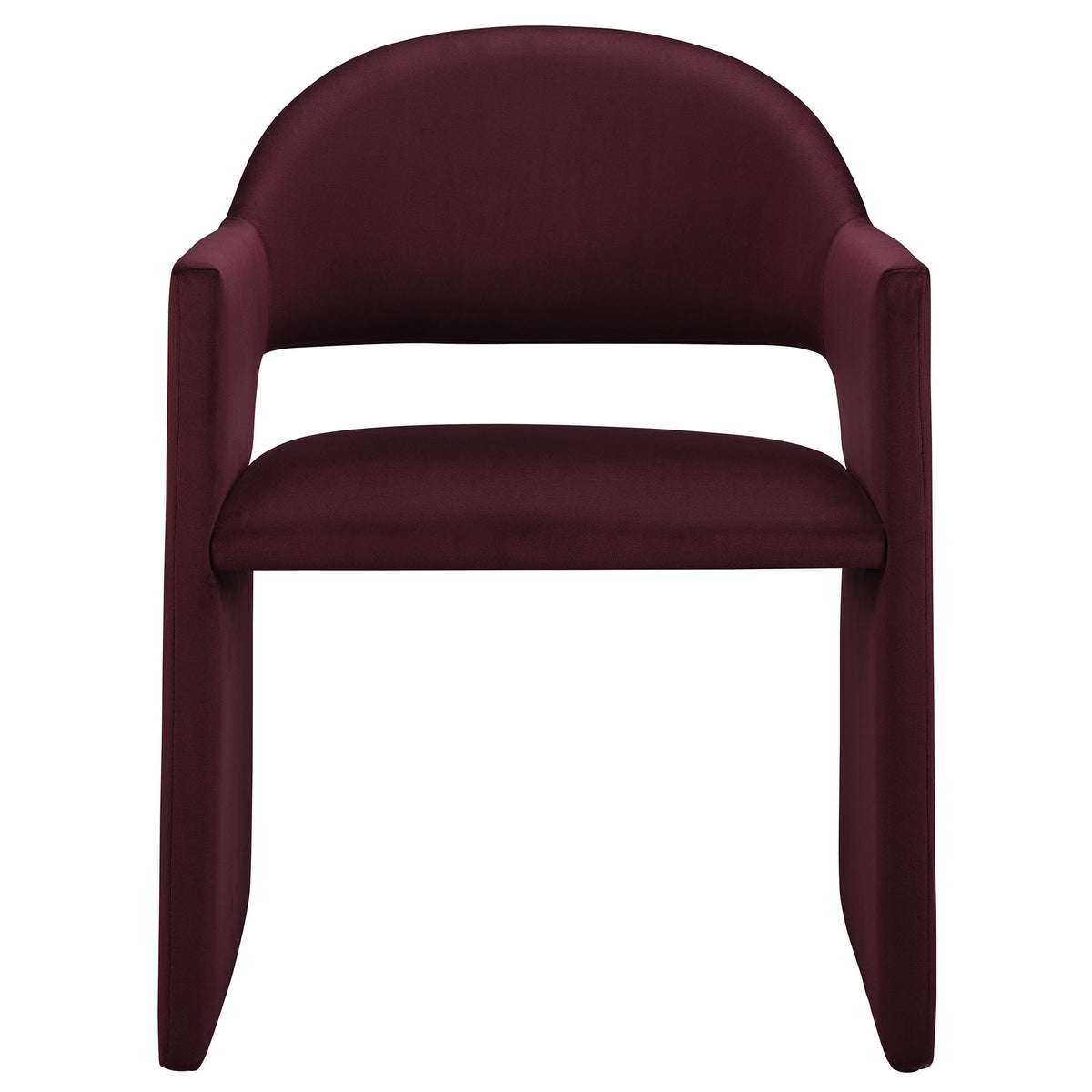 Talia Performance Velvet Dining Armchair - Mulberry