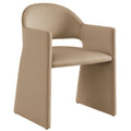 Talia Performance Velvet Dining Armchair - Taupe