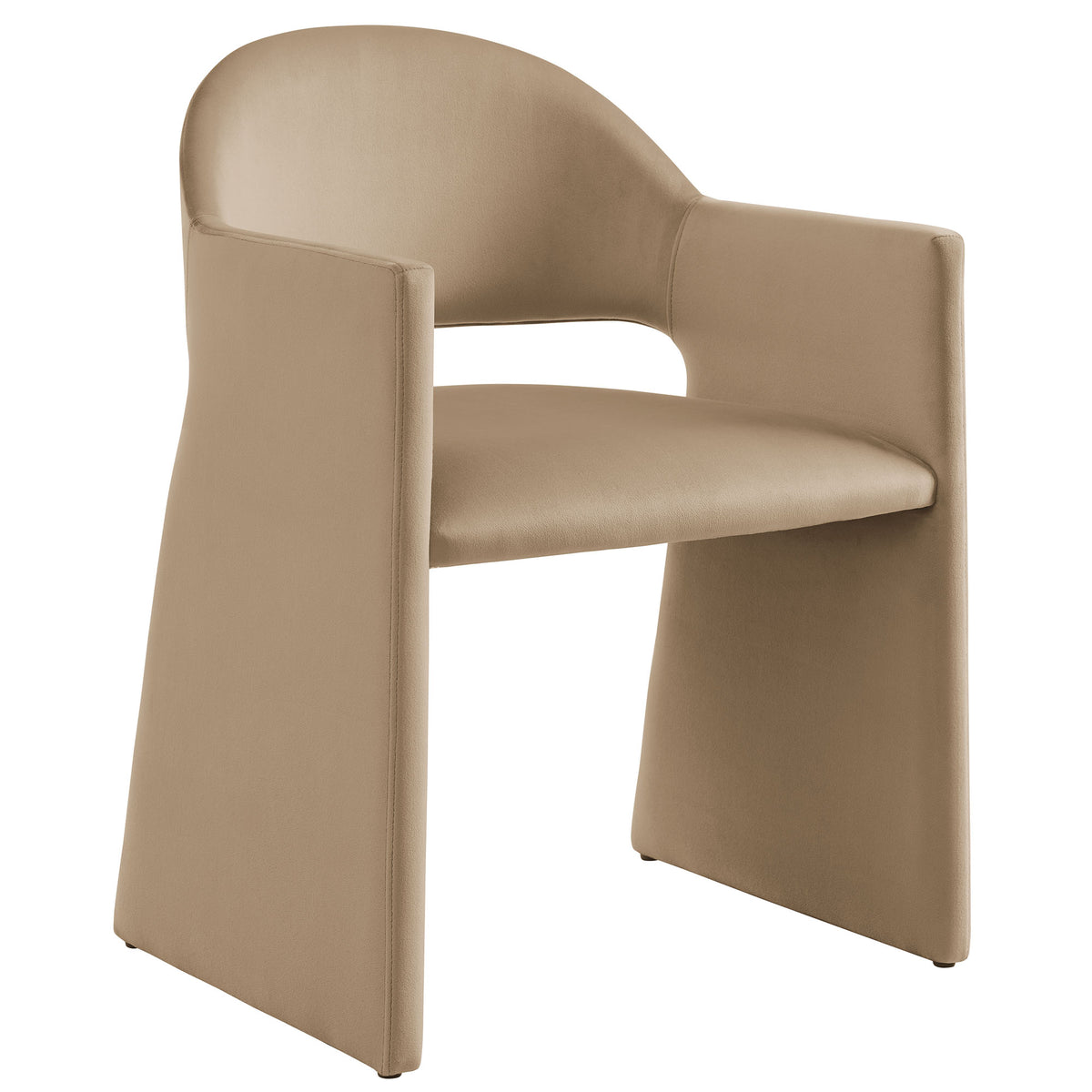 Talia Performance Velvet Dining Armchair - Taupe