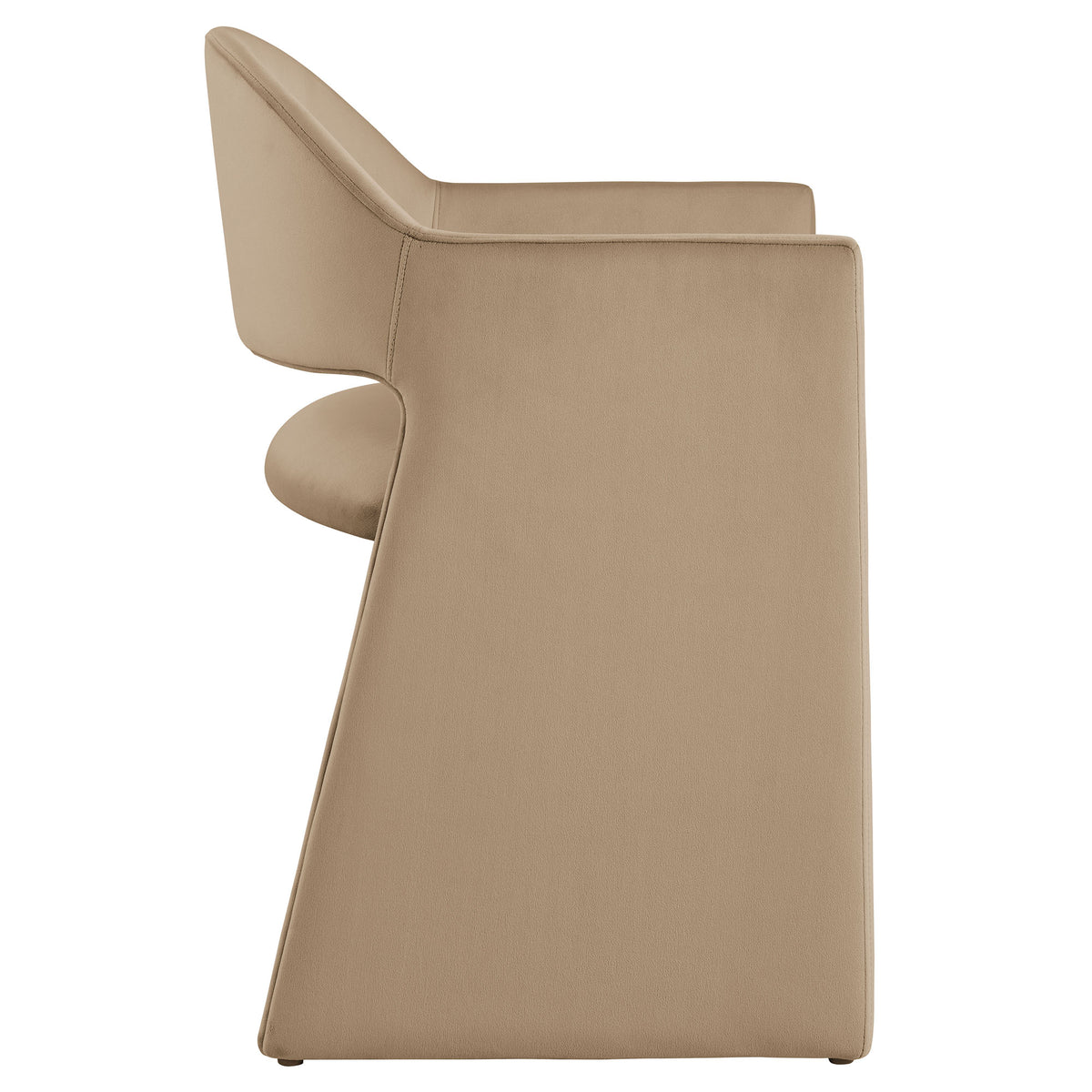 Talia Performance Velvet Dining Armchair - Taupe