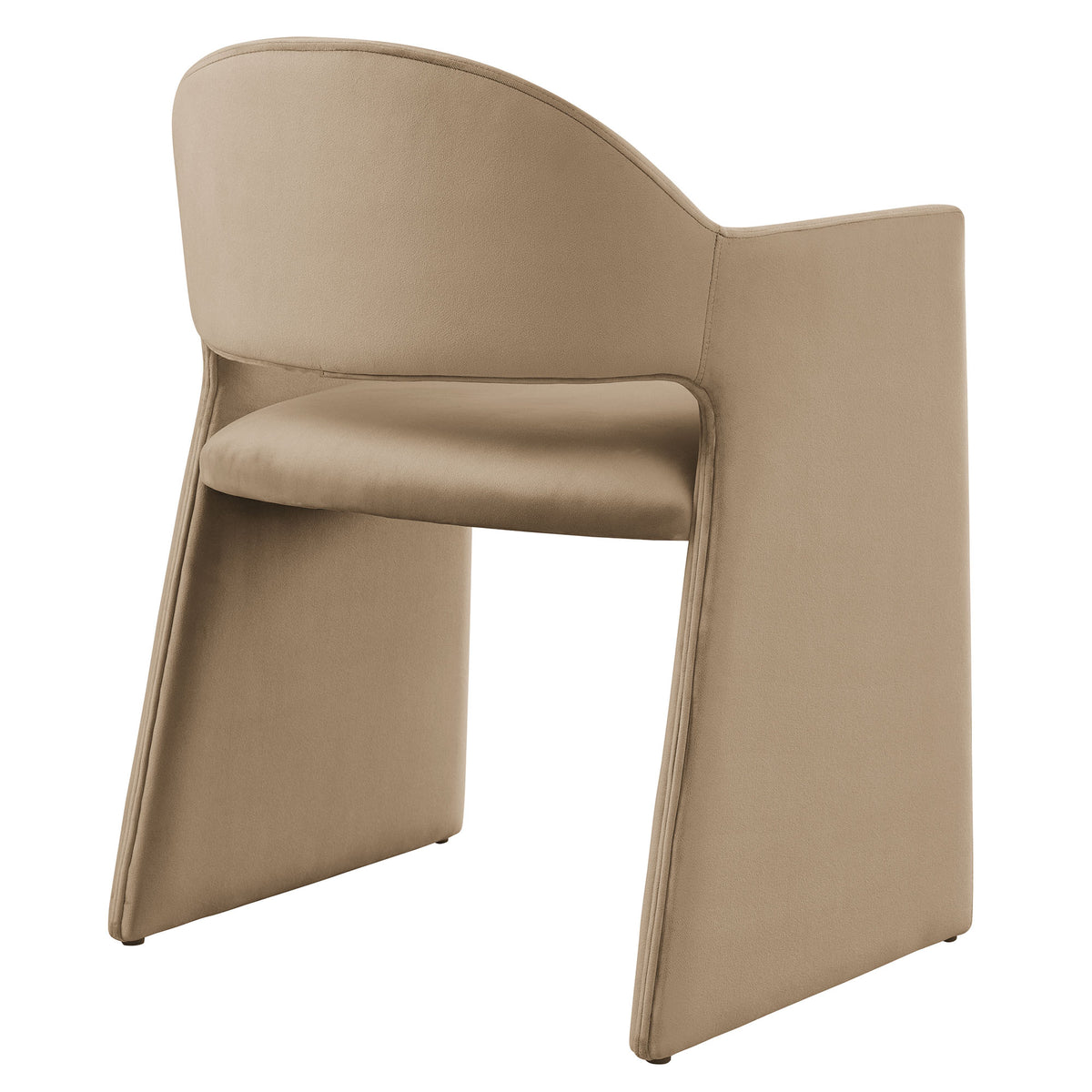 Talia Performance Velvet Dining Armchair - Taupe