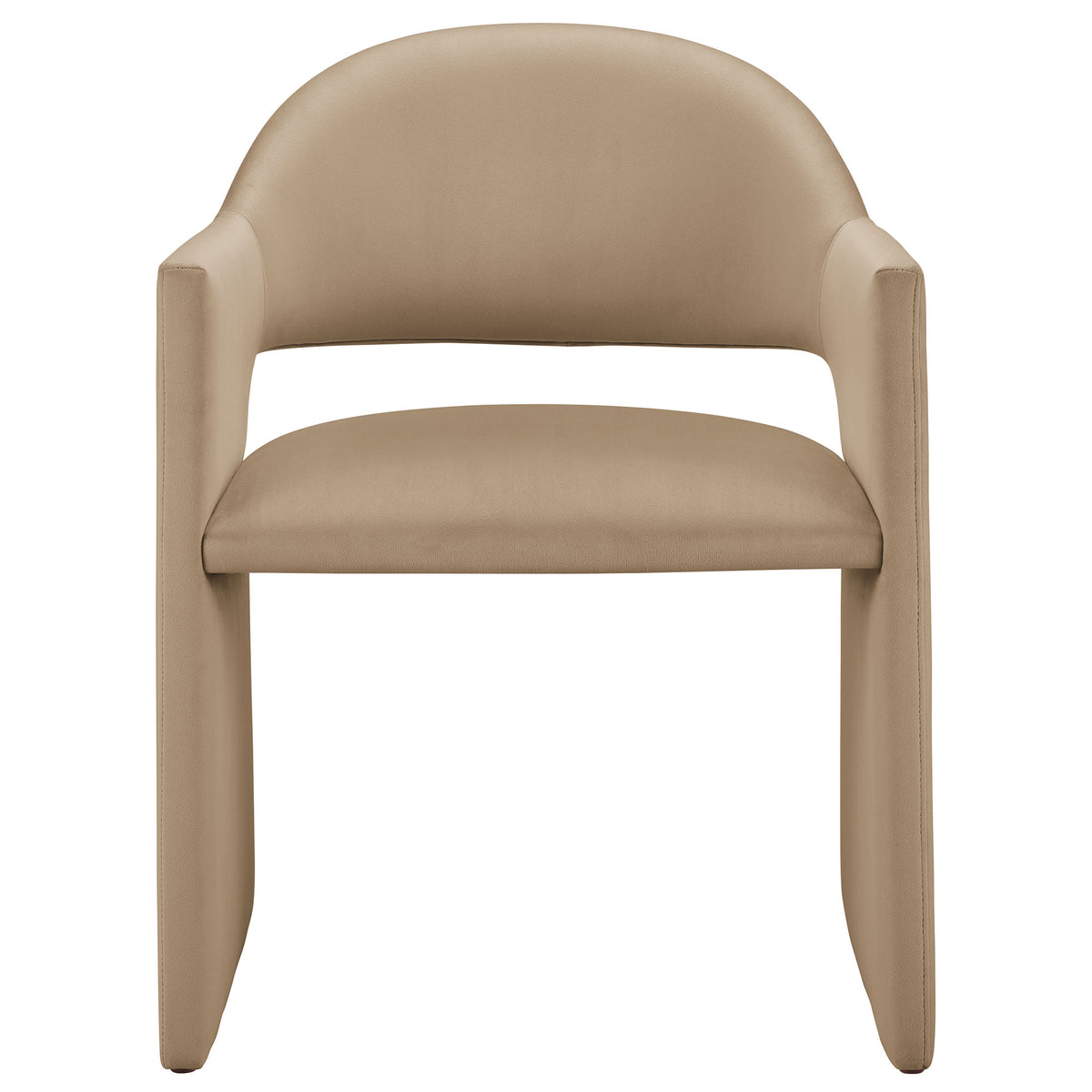 Talia Performance Velvet Dining Armchair - Taupe