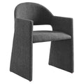 Talia Upholstered Fabric Dining Armchair - Charcoal