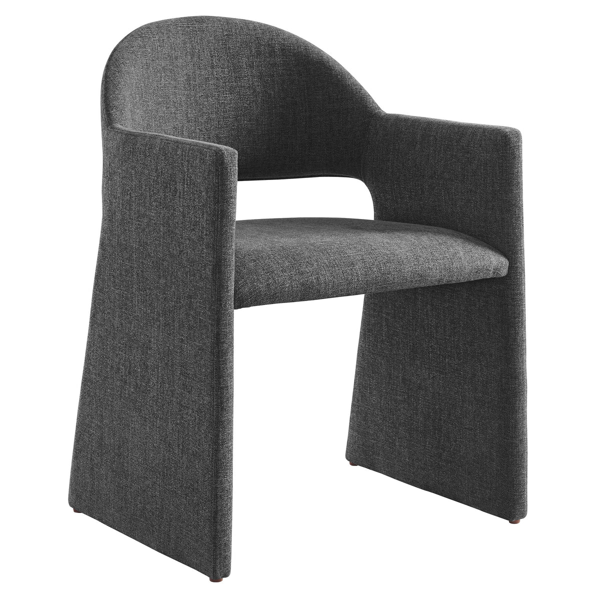 Talia Upholstered Fabric Dining Armchair - Charcoal
