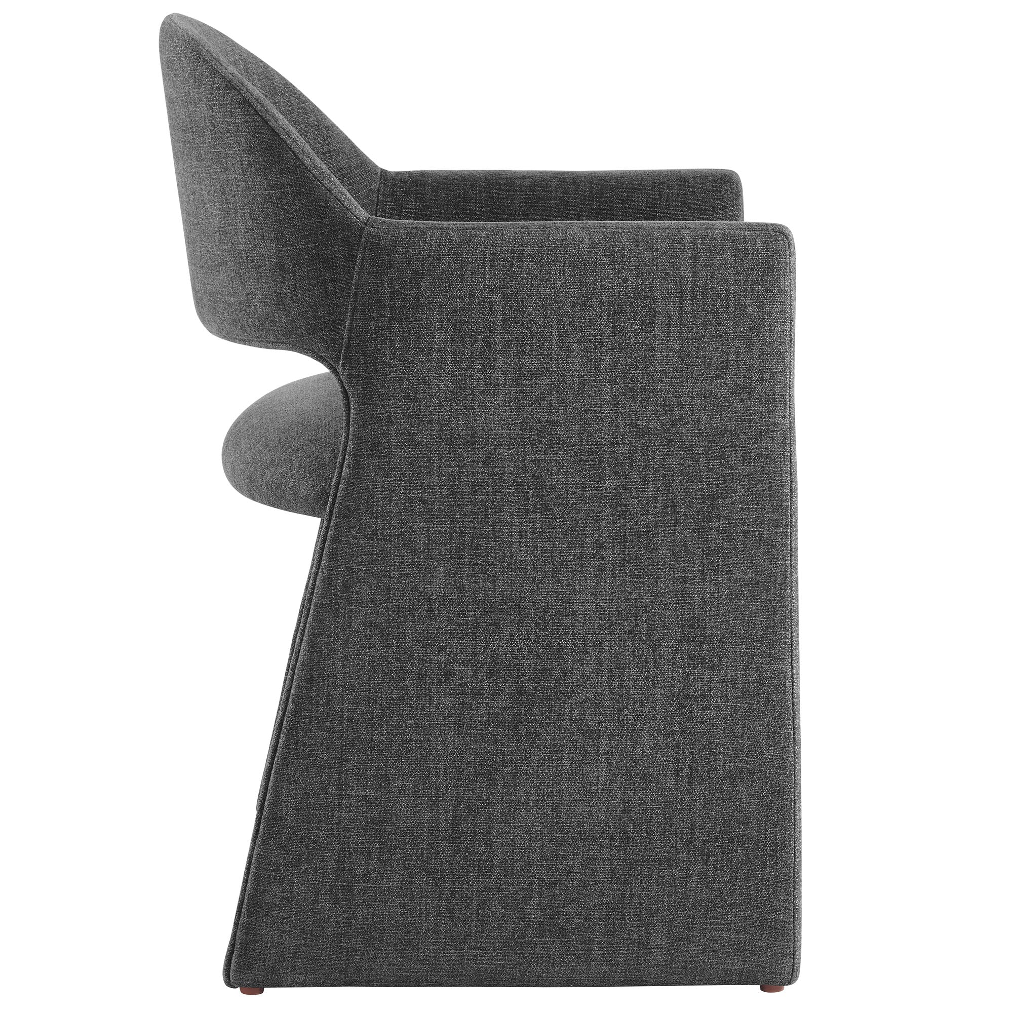 Talia Upholstered Fabric Dining Armchair - Charcoal