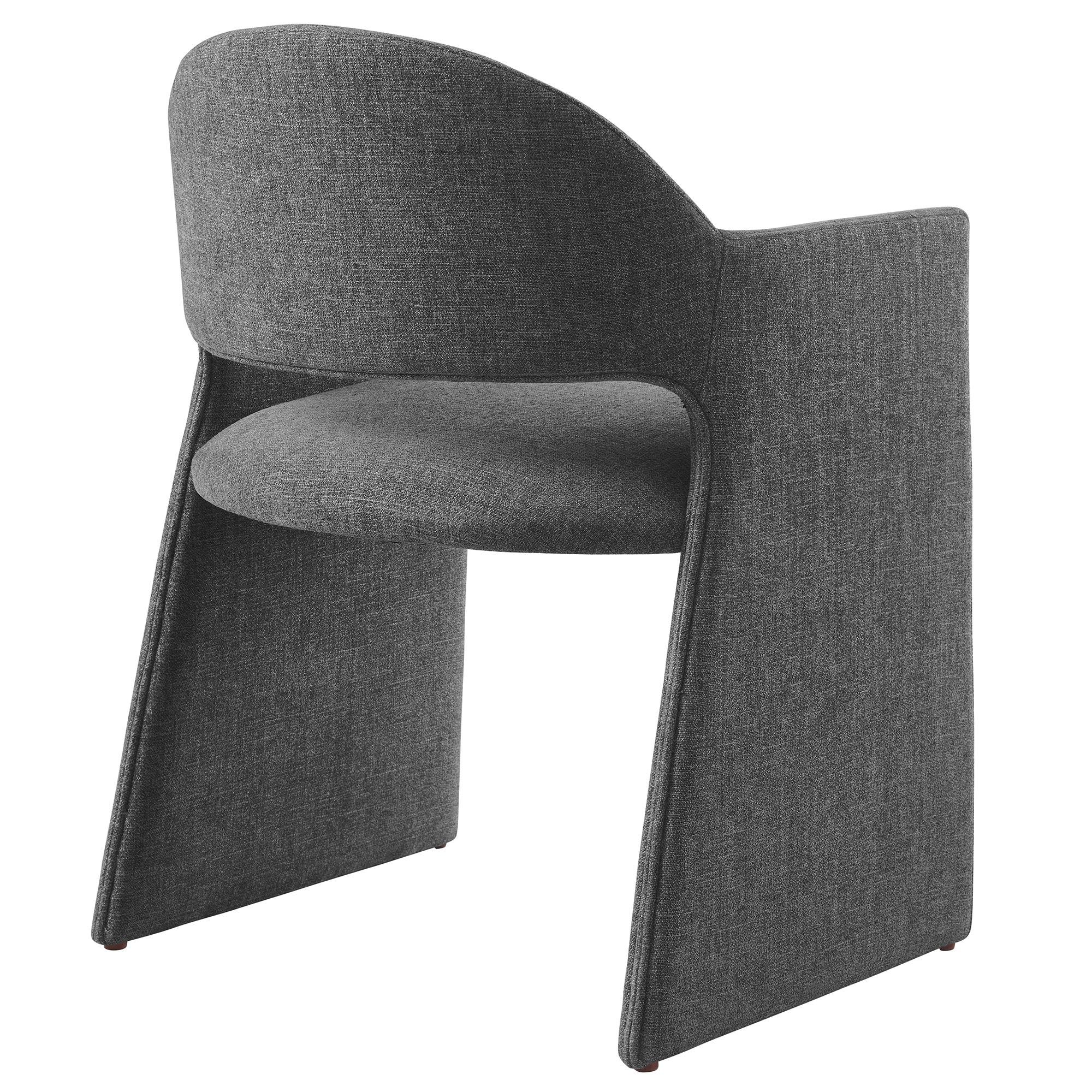 Talia Upholstered Fabric Dining Armchair - Charcoal