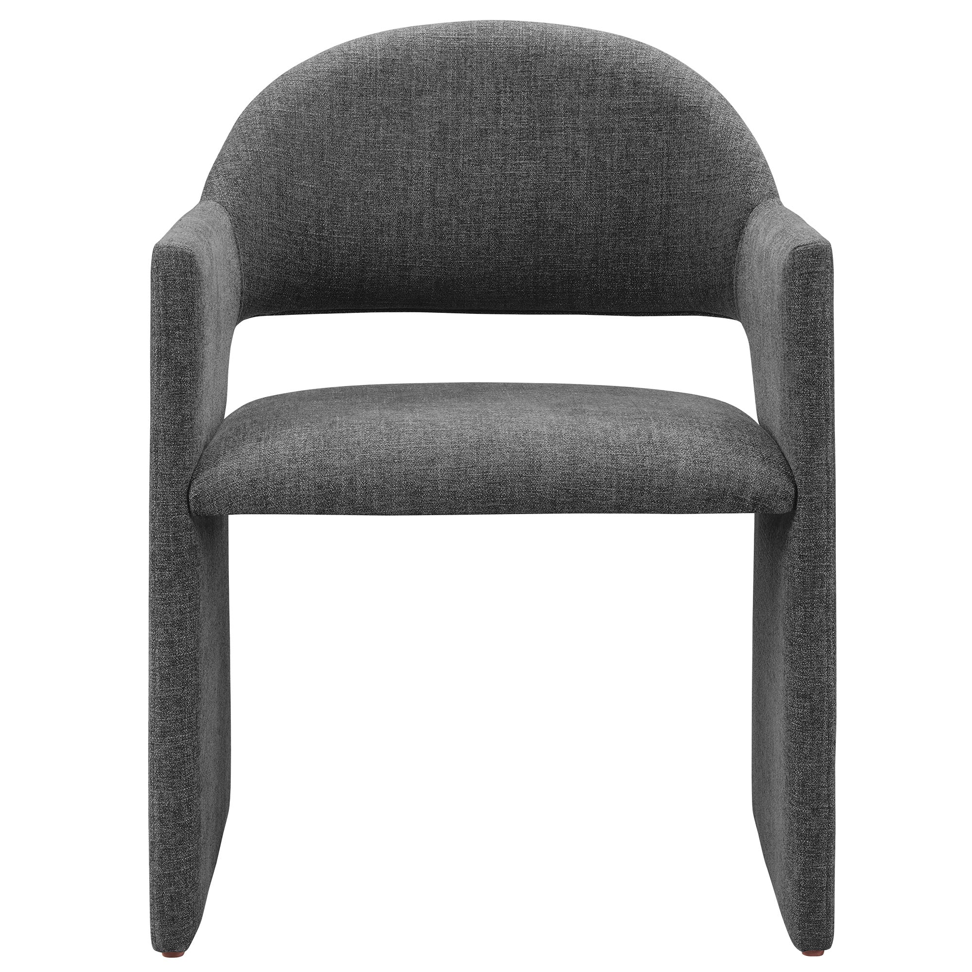 Talia Upholstered Fabric Dining Armchair - Charcoal