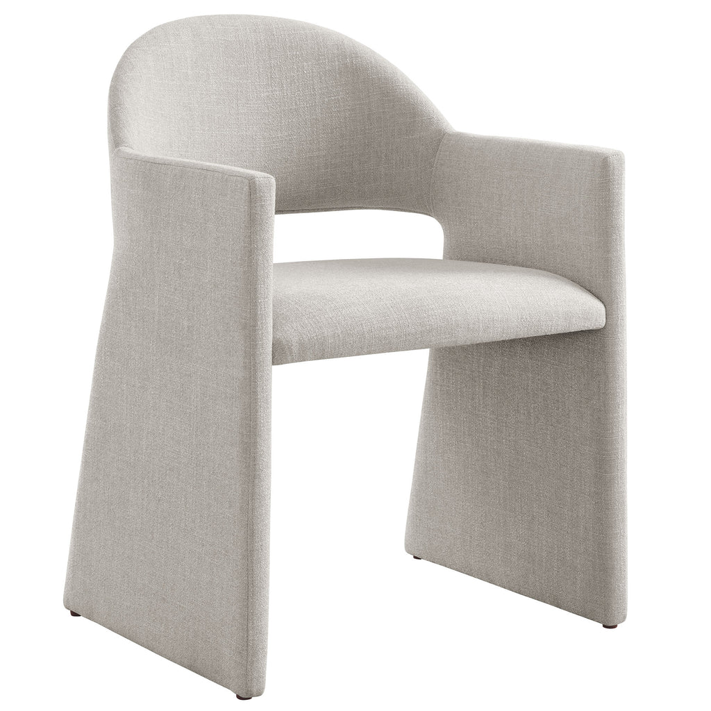 Talia Upholstered Fabric Dining Armchair - Linen