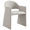 Talia Upholstered Fabric Dining Armchair - Linen