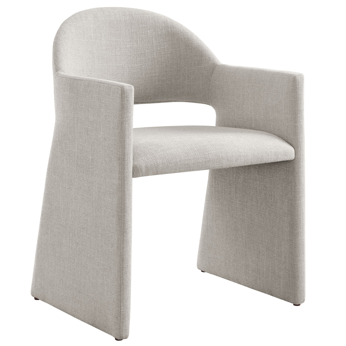 Talia Upholstered Fabric Dining Armchair - Linen