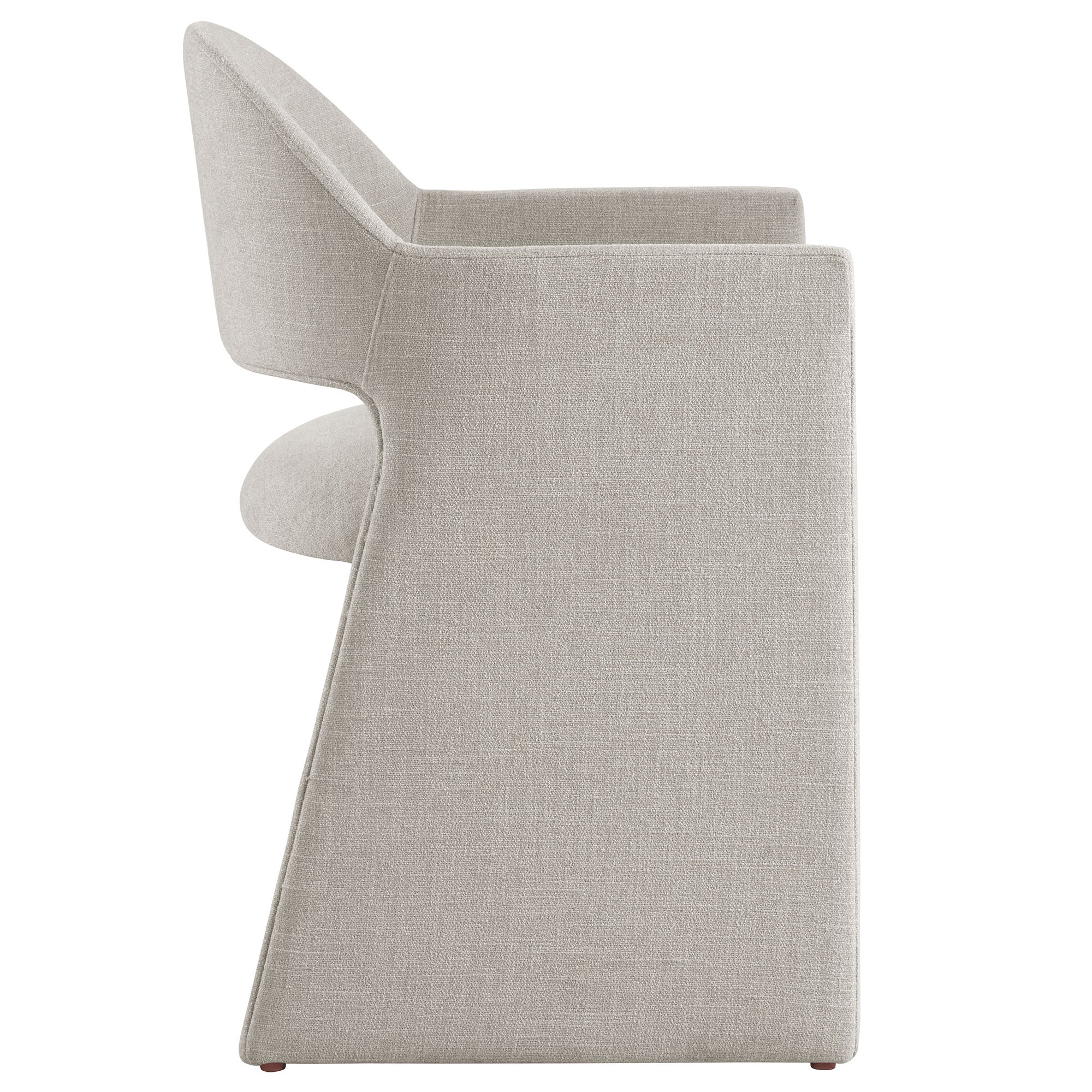 Talia Upholstered Fabric Dining Armchair - Linen