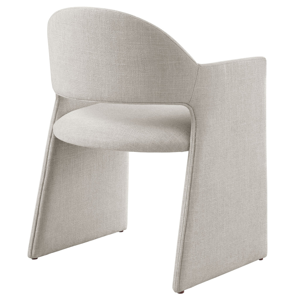 Talia Upholstered Fabric Dining Armchair - Linen