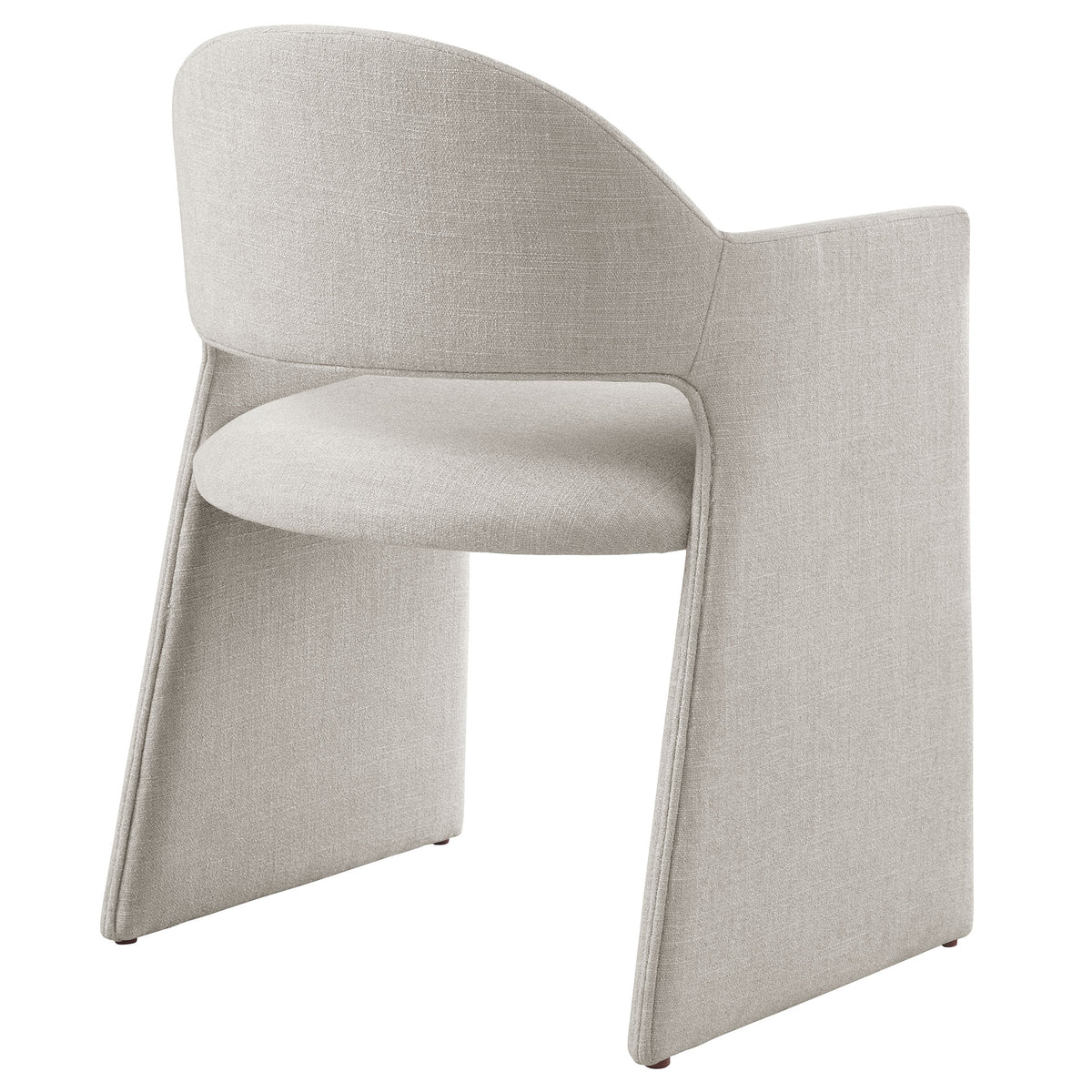Talia Upholstered Fabric Dining Armchair - Linen