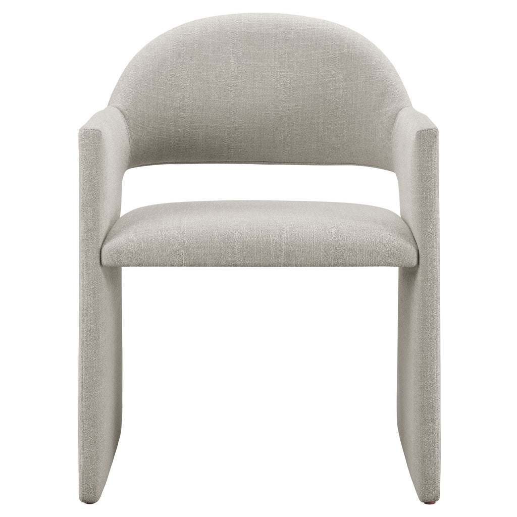 Talia Upholstered Fabric Dining Armchair - Linen