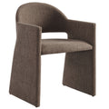 Talia Upholstered Fabric Dining Armchair - Mocha
