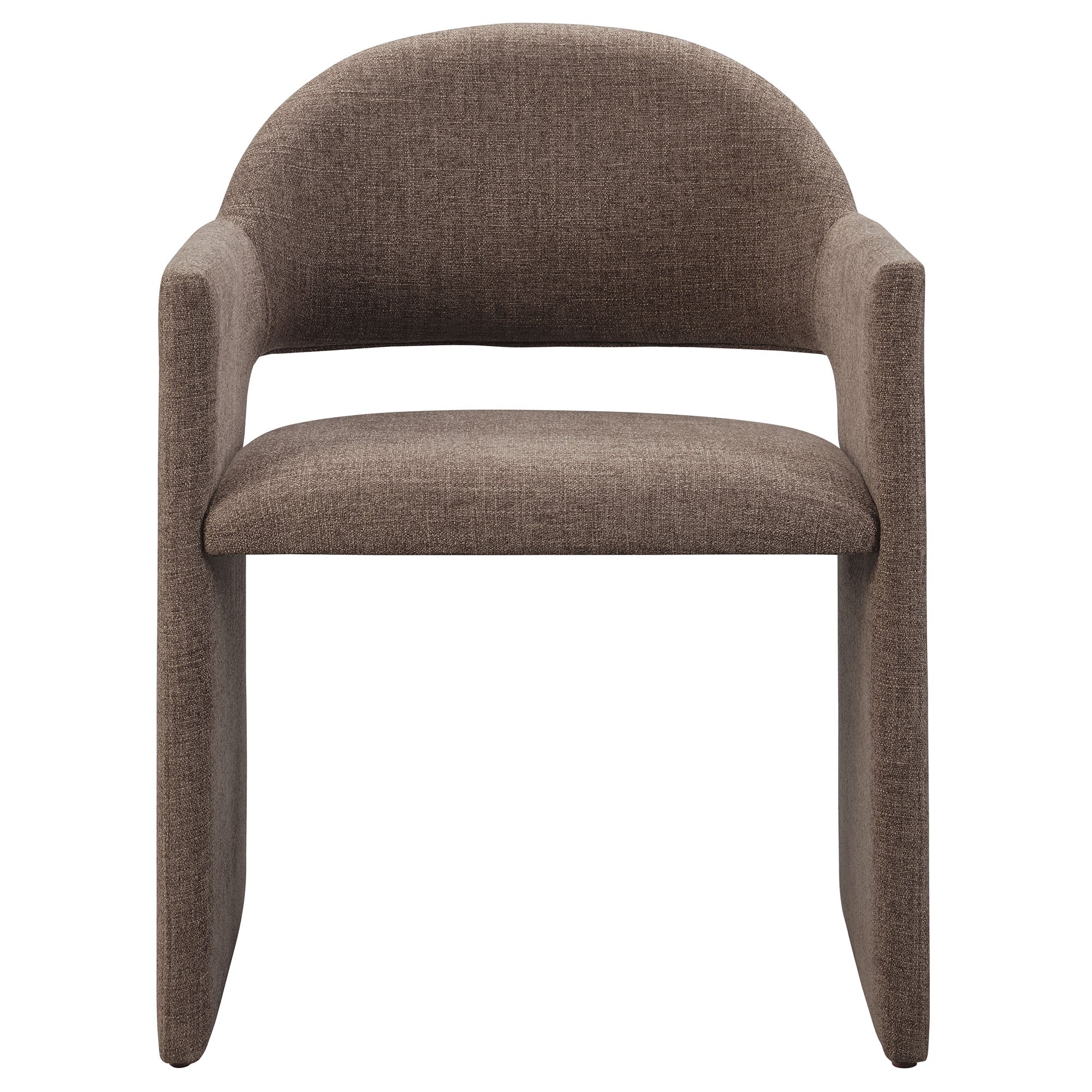 Talia Upholstered Fabric Dining Armchair - Mocha