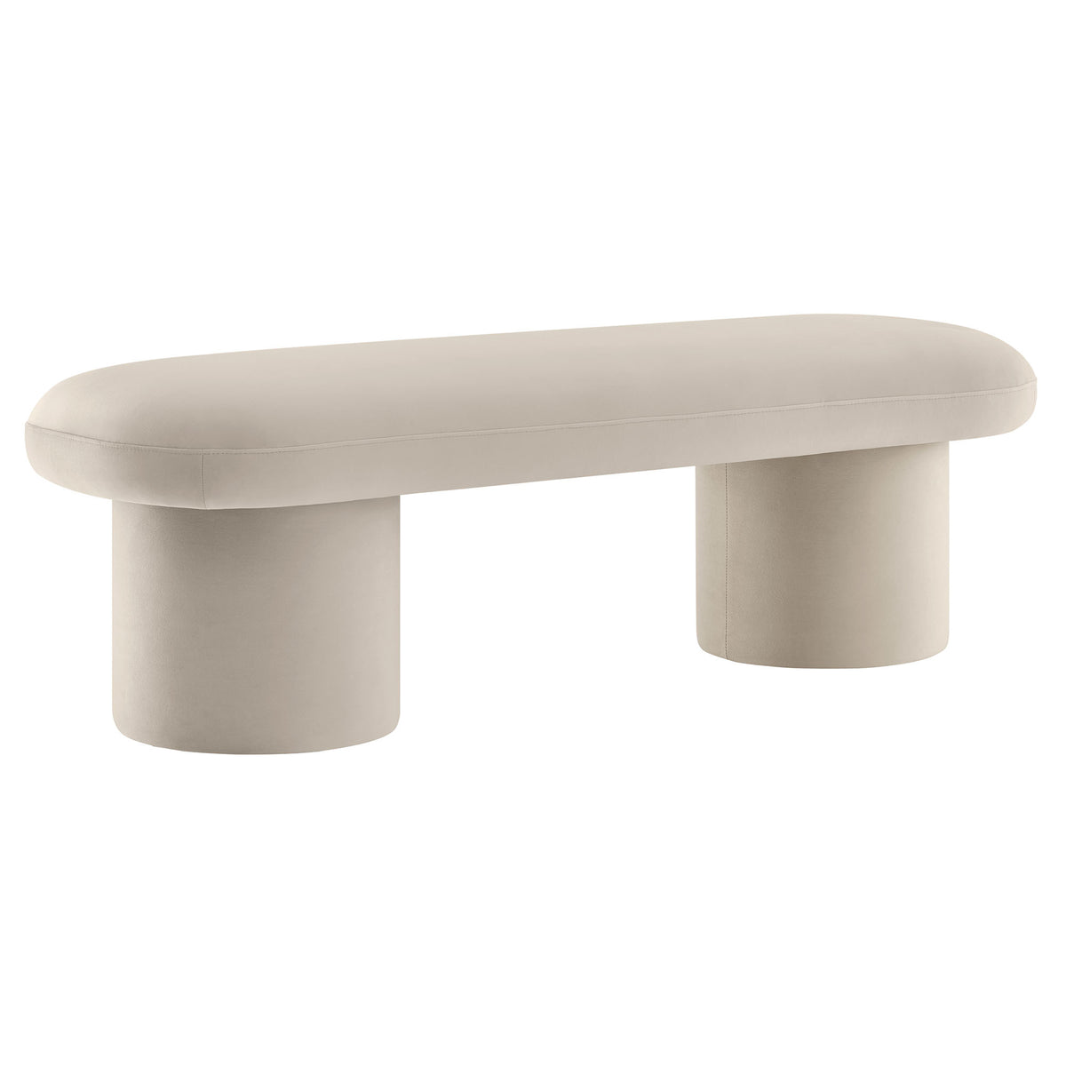 Orla Performance Velvet Bench - Almond