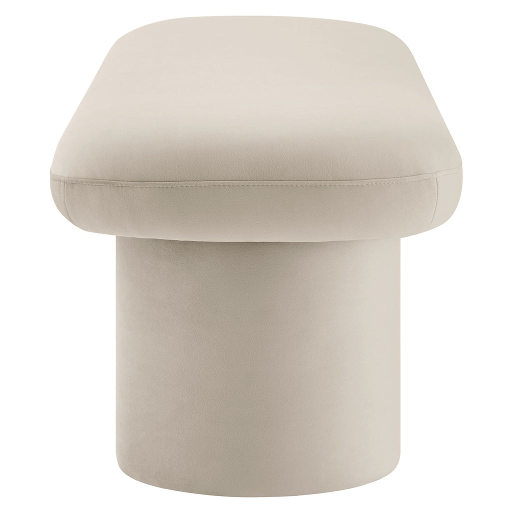 Orla Performance Velvet Bench - Almond