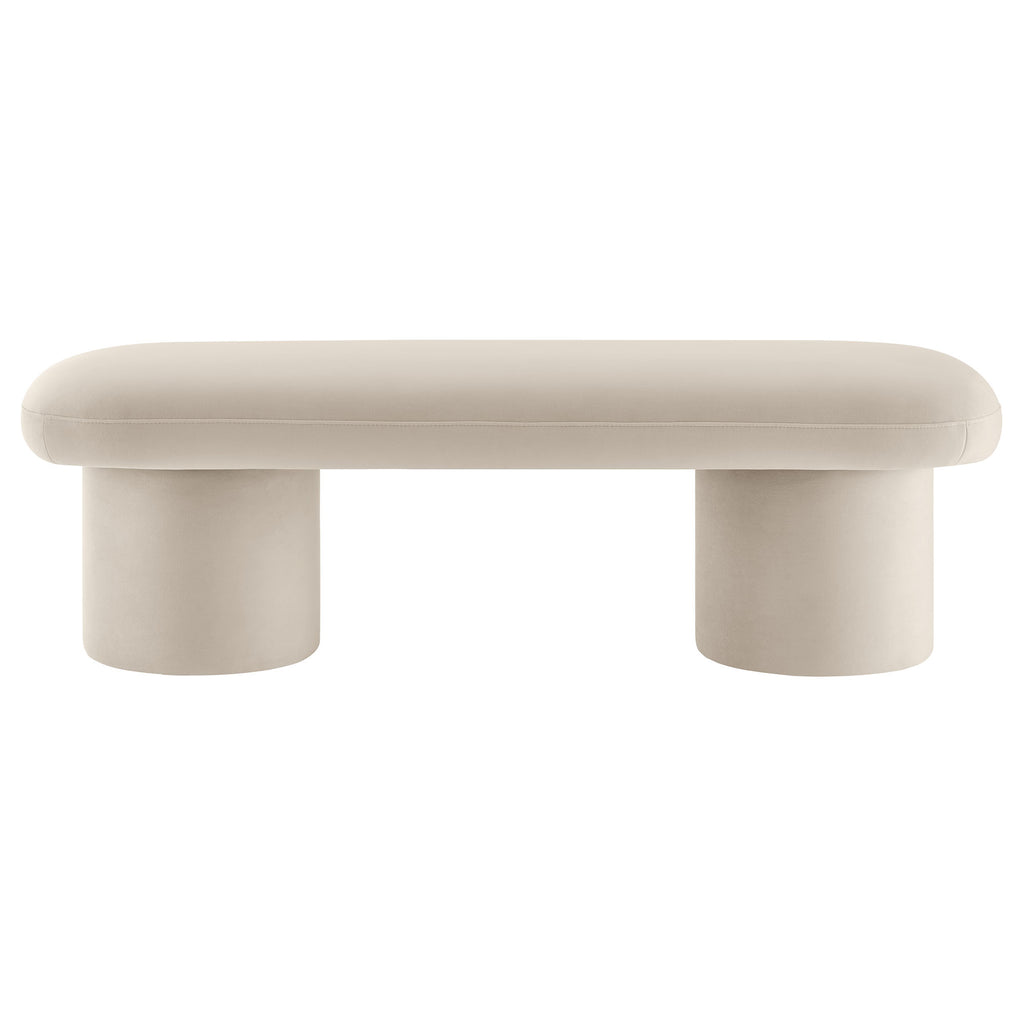 Orla Performance Velvet Bench - Almond