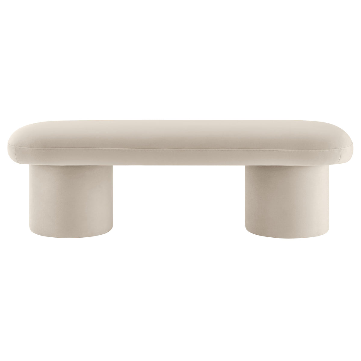 Orla Performance Velvet Bench - Almond