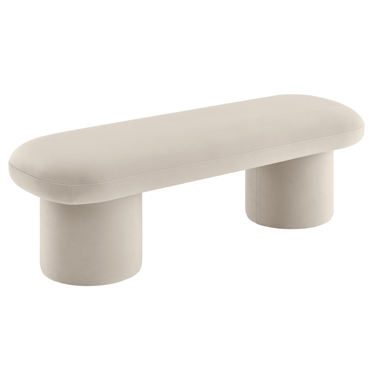 Orla Performance Velvet Bench - Almond
