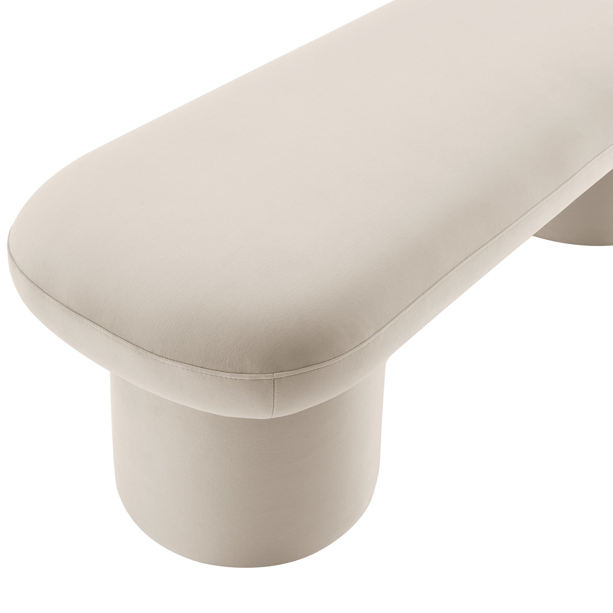 Orla Performance Velvet Bench - Almond