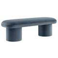 Orla Performance Velvet Bench - Cadet Blue