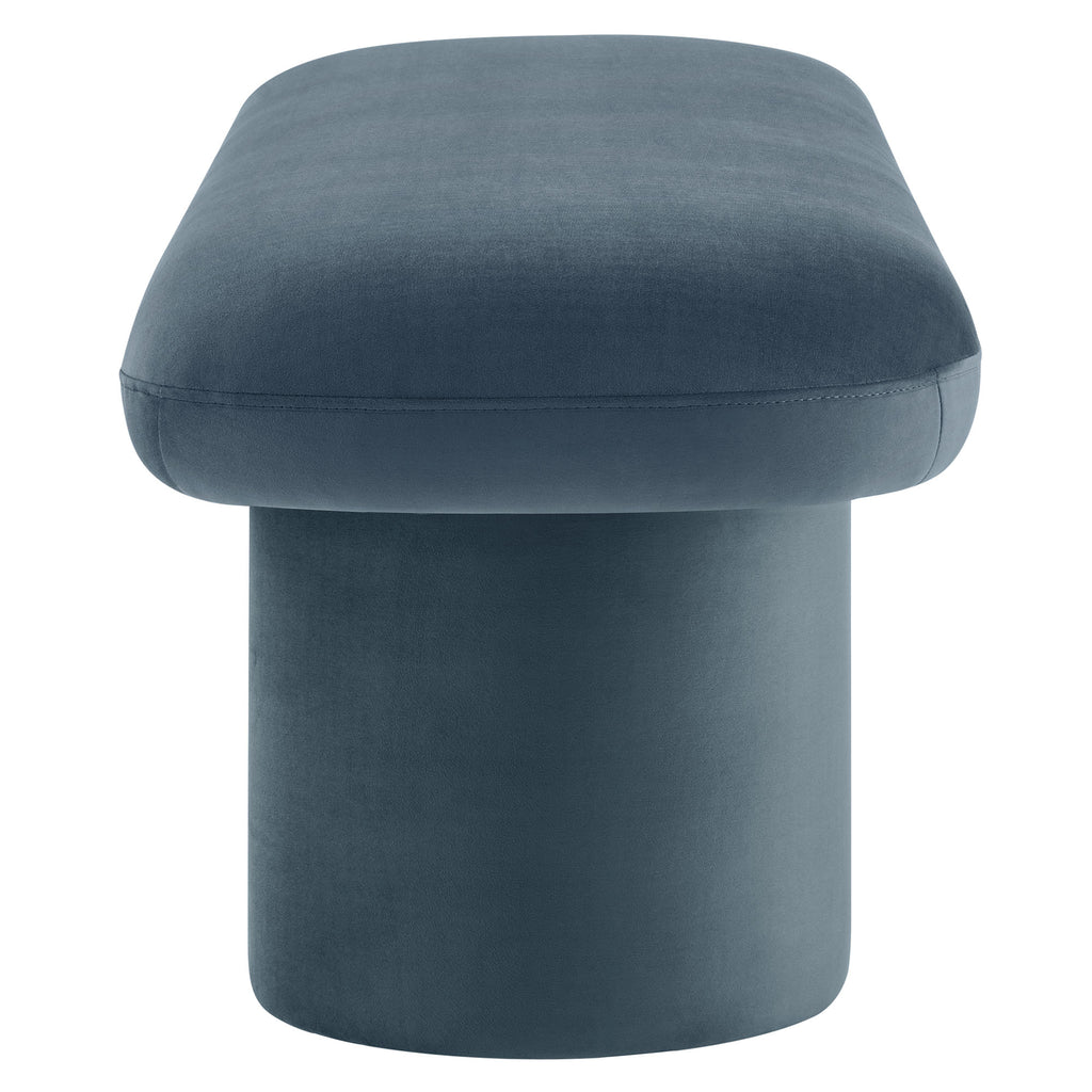 Orla Performance Velvet Bench - Cadet Blue