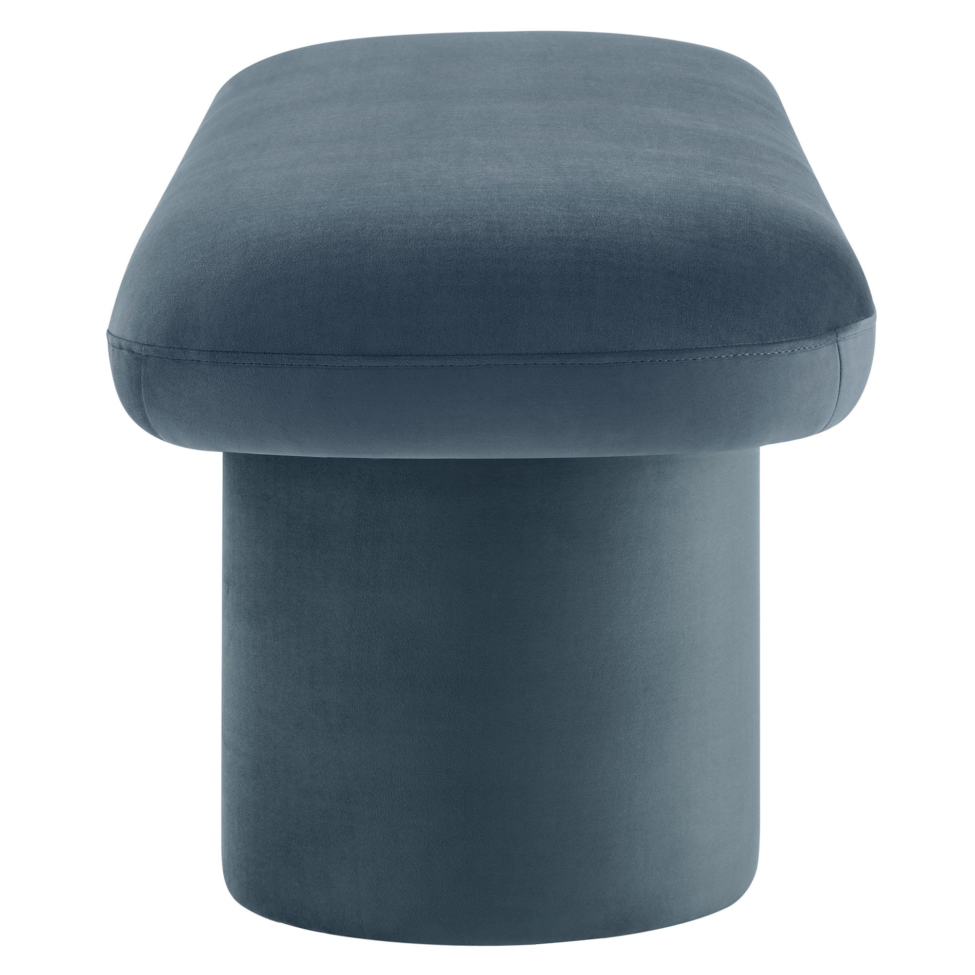 Orla Performance Velvet Bench - Cadet Blue