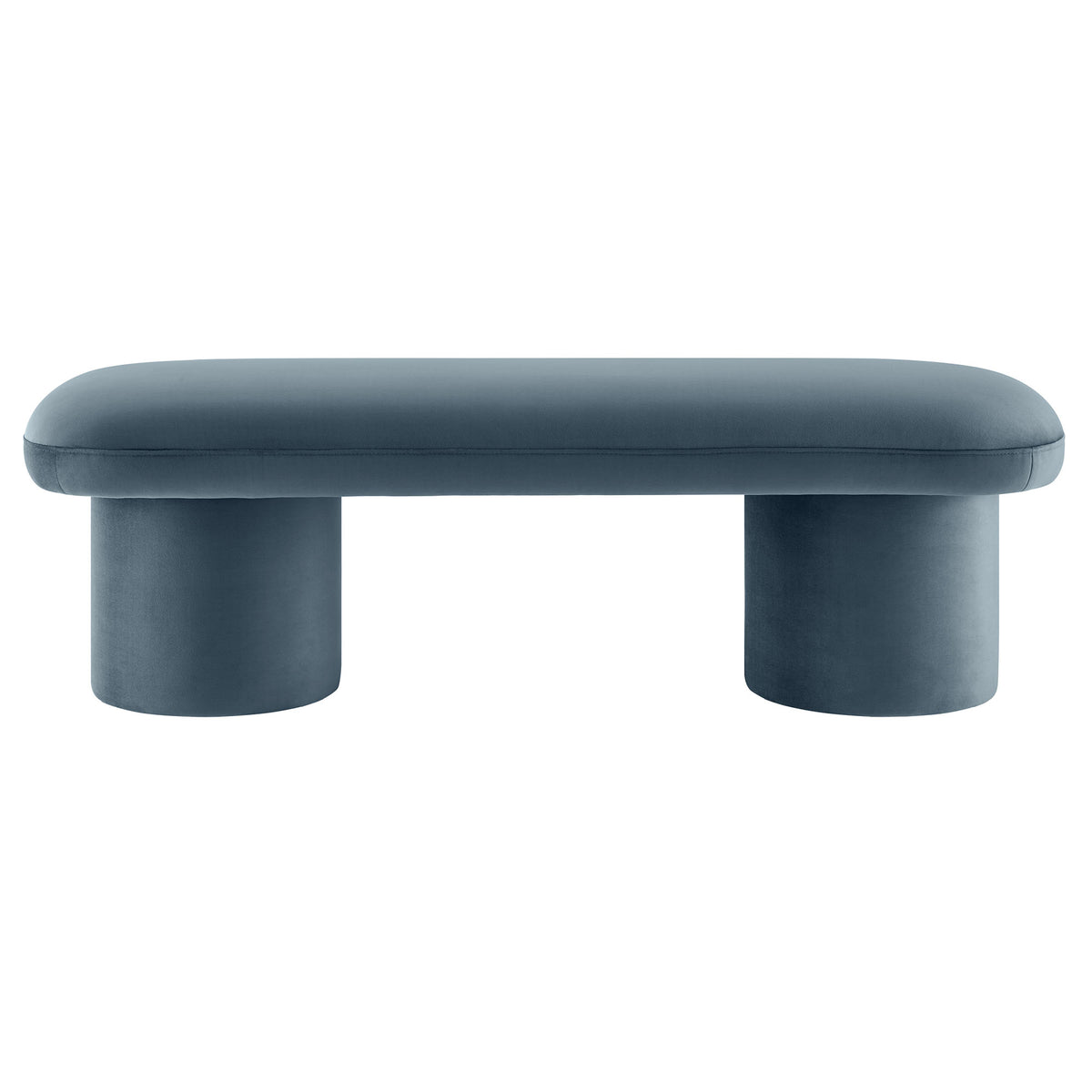 Orla Performance Velvet Bench - Cadet Blue