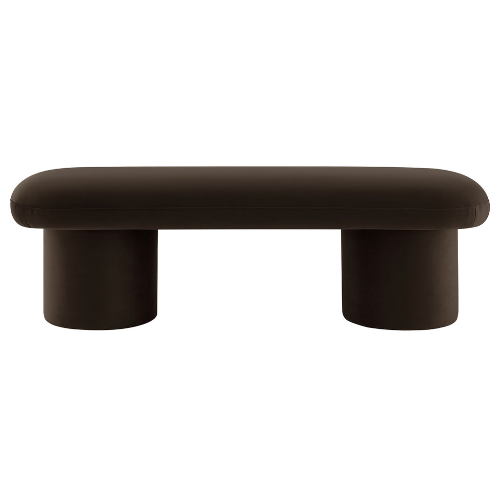Orla Performance Velvet Bench - Chocolate Brown
