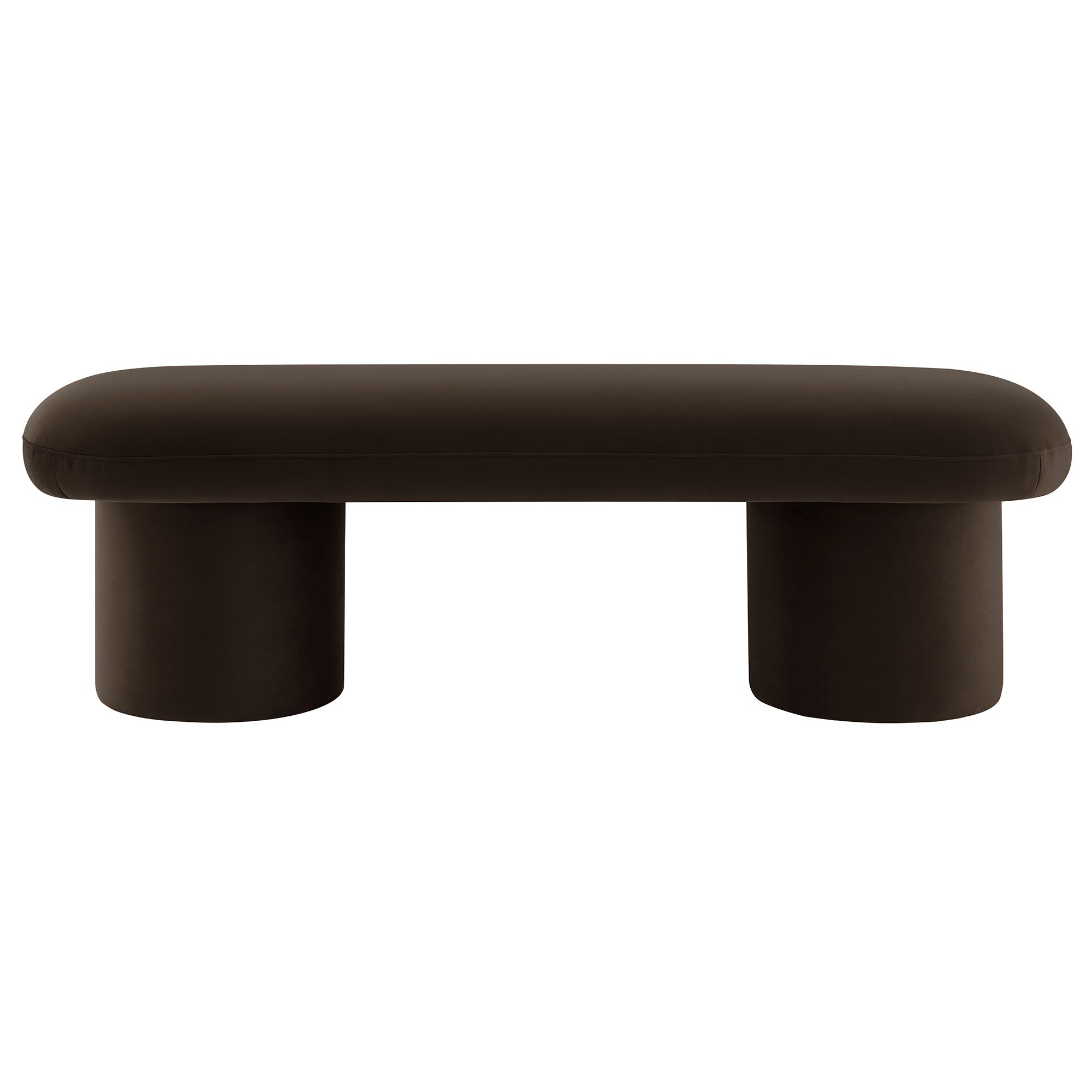 Orla Performance Velvet Bench - Chocolate Brown