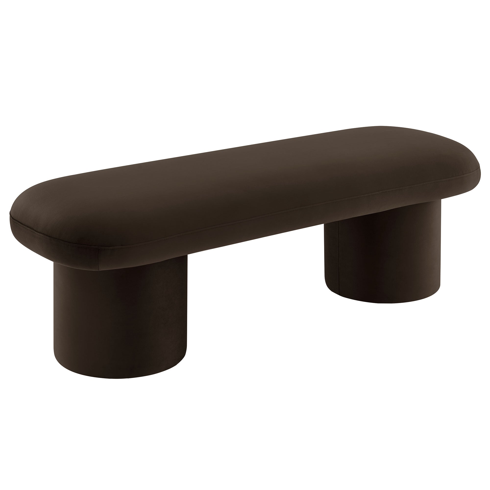 Orla Performance Velvet Bench - Chocolate Brown