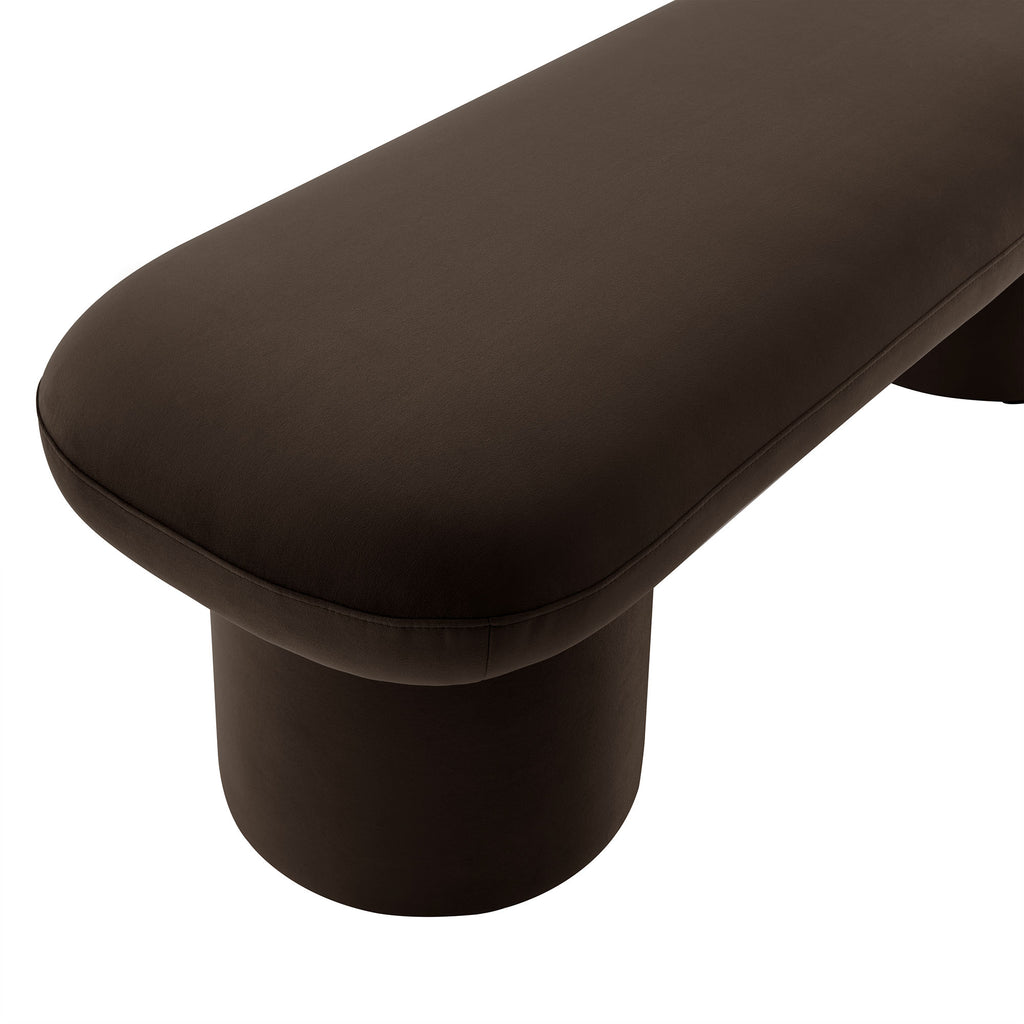 Orla Performance Velvet Bench - Chocolate Brown