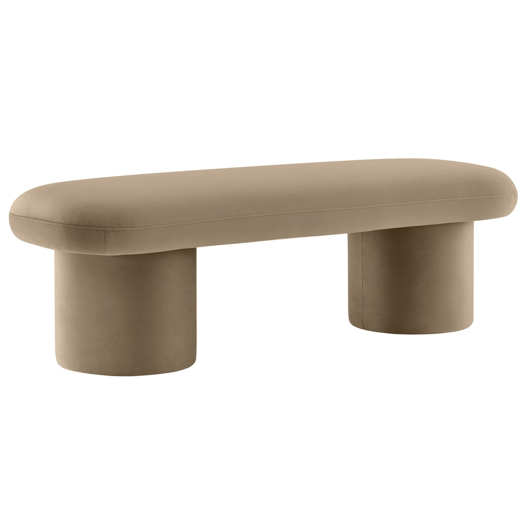 Orla Performance Velvet Bench - Taupe