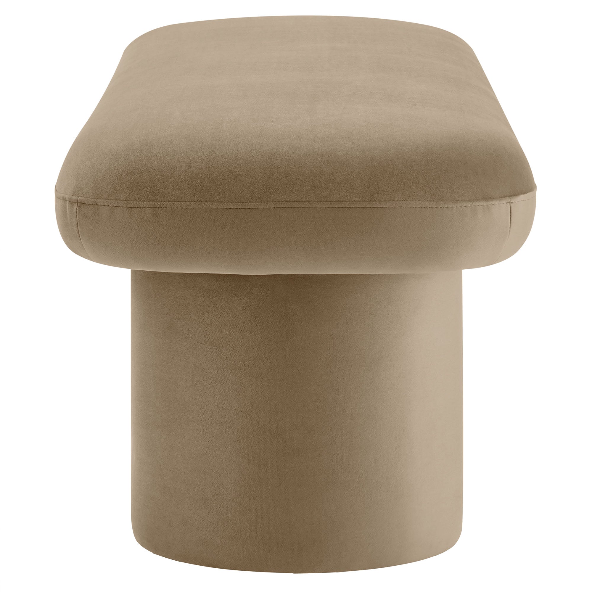 Orla Performance Velvet Bench - Taupe