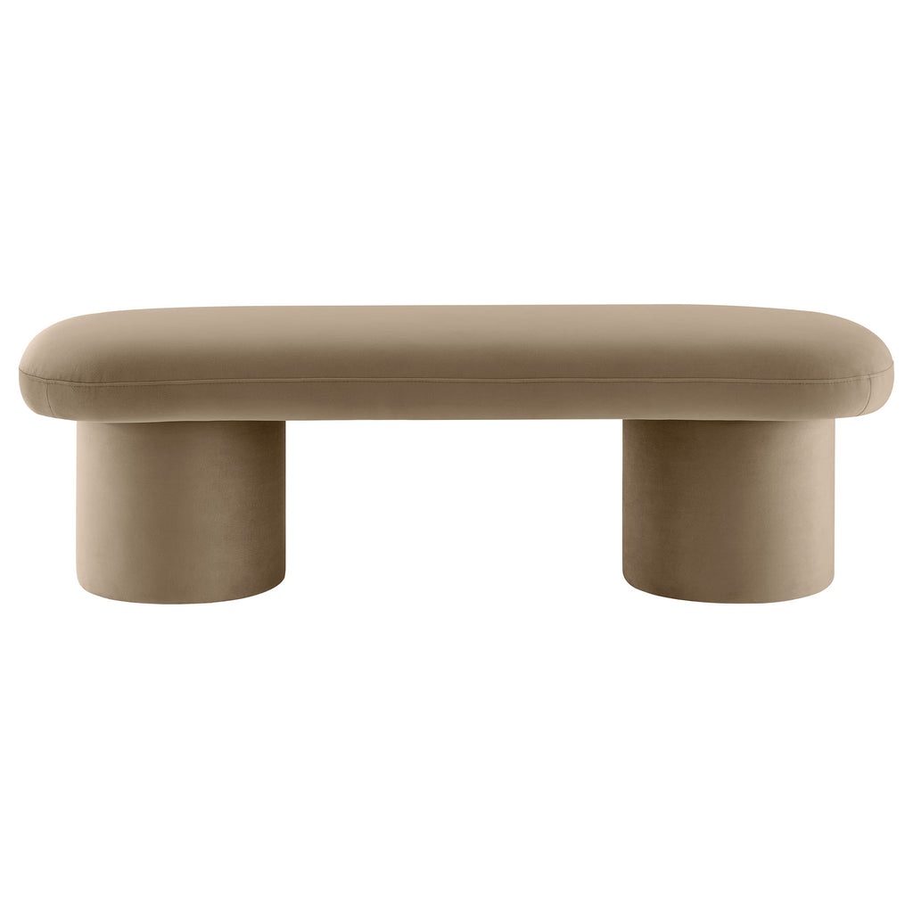 Orla Performance Velvet Bench - Taupe