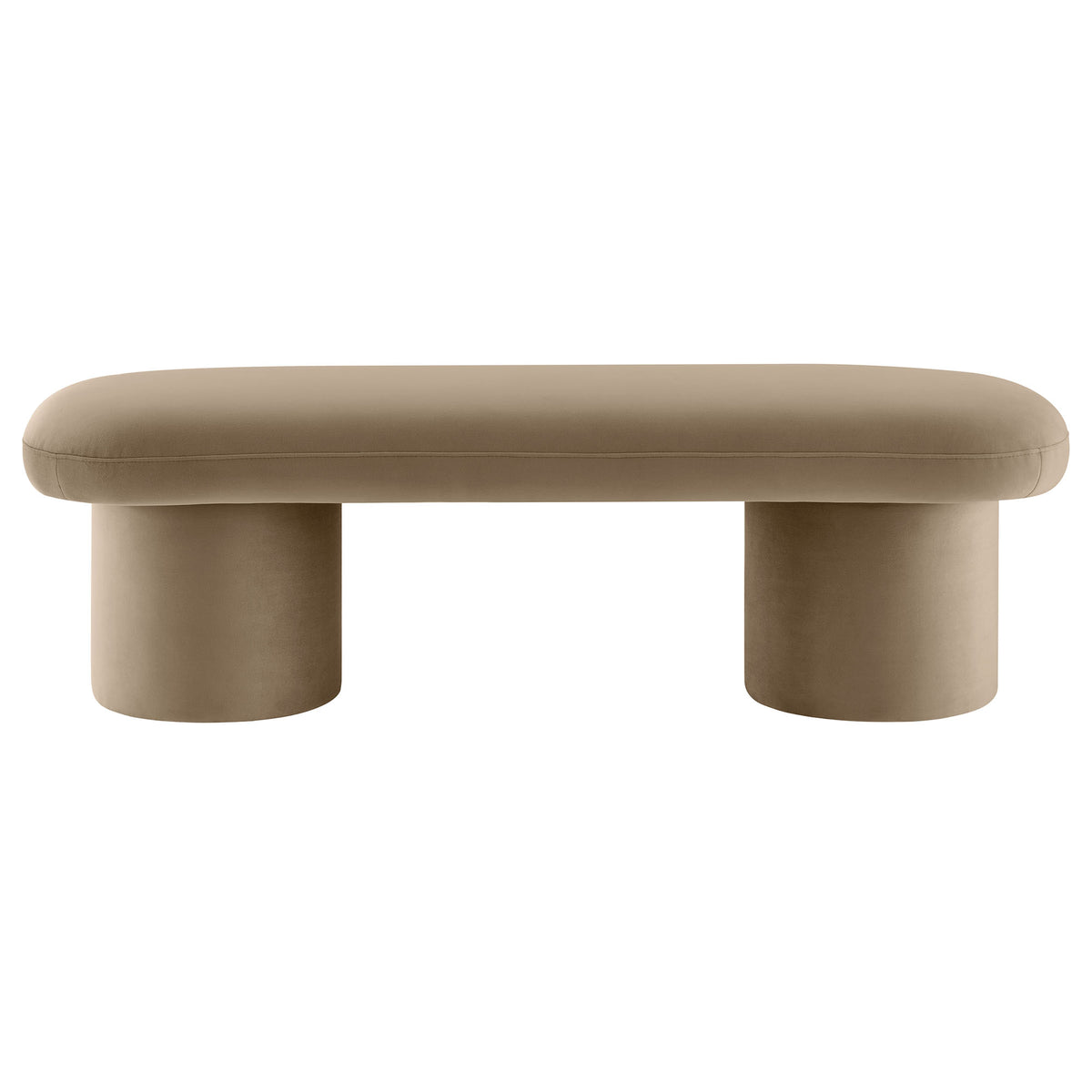 Orla Performance Velvet Bench - Taupe