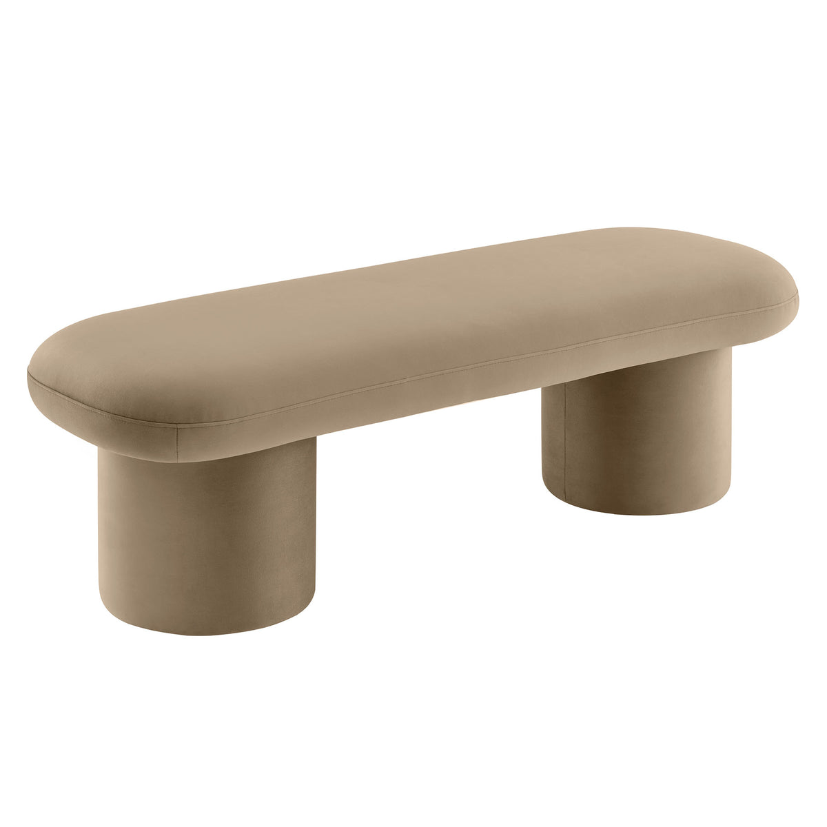 Orla Performance Velvet Bench - Taupe