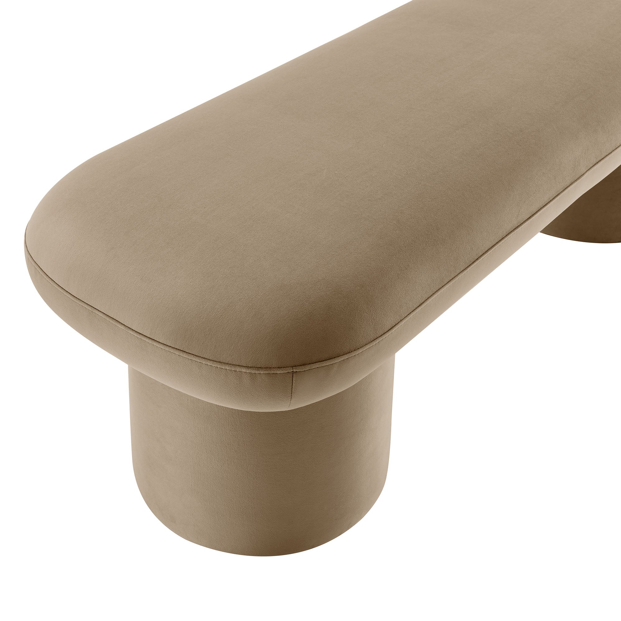Orla Performance Velvet Bench - Taupe
