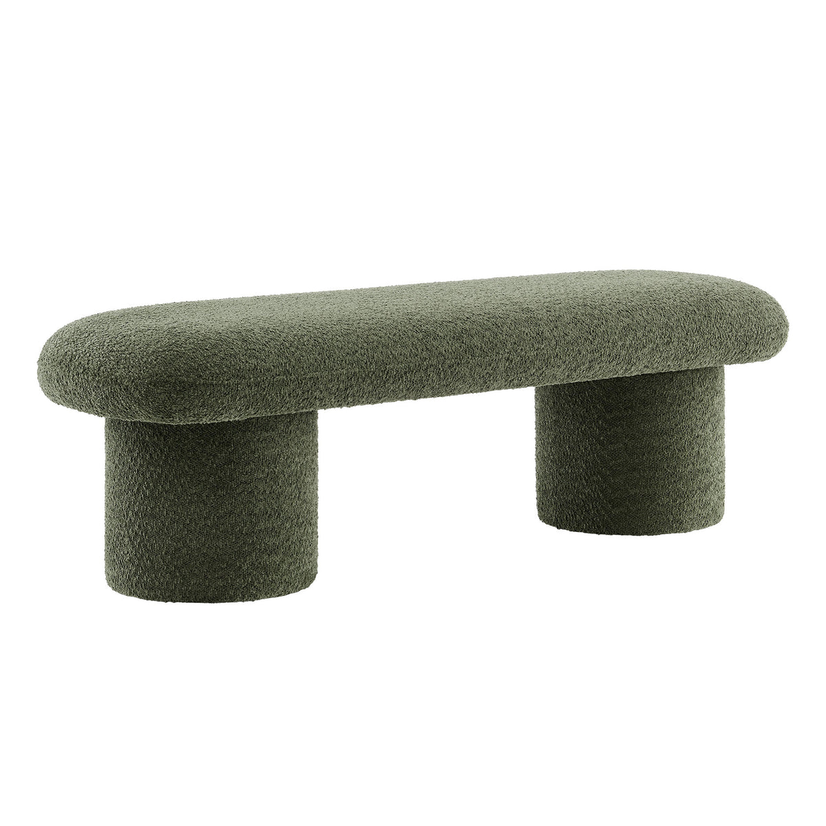 Orla Chenille Upholstered Bench - Sage