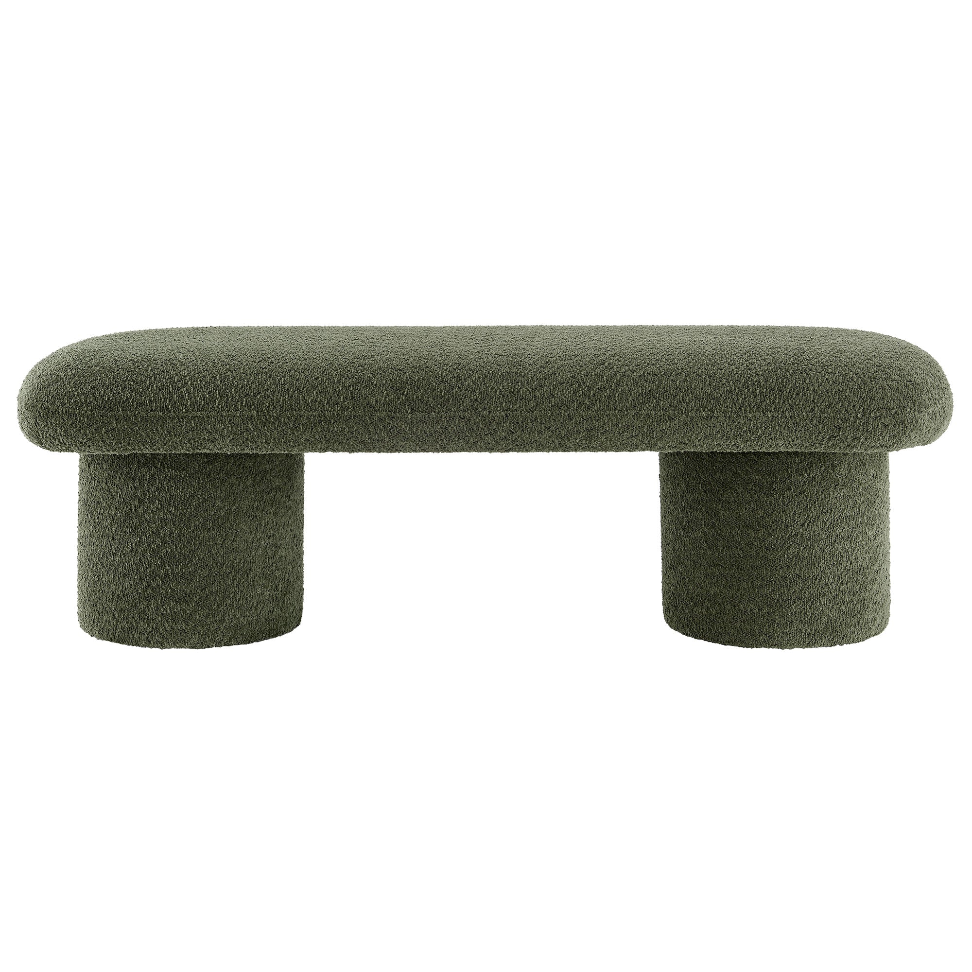 Orla Chenille Upholstered Bench - Sage