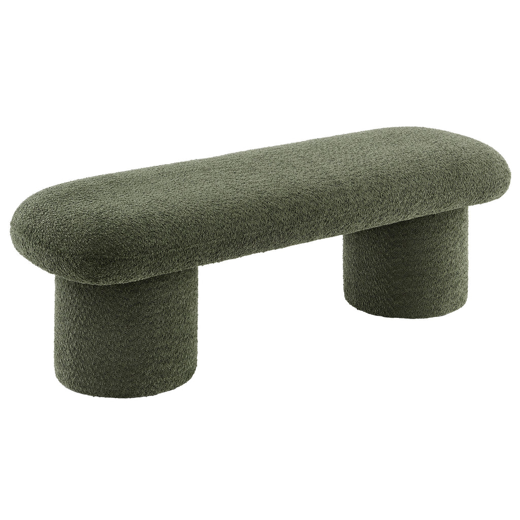 Orla Chenille Upholstered Bench - Sage