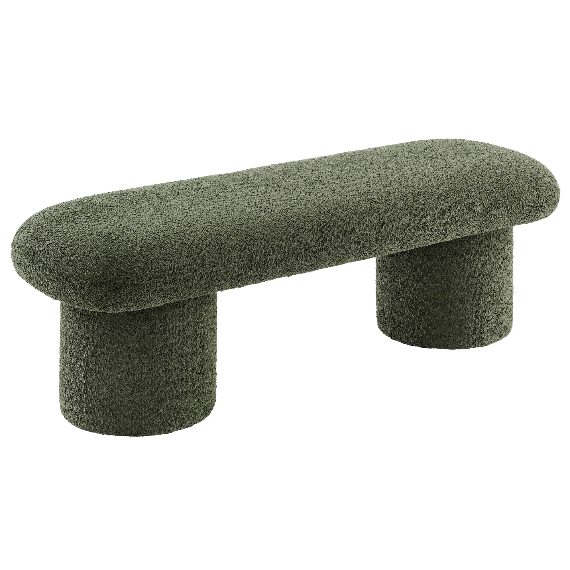 Orla Chenille Upholstered Bench - Sage