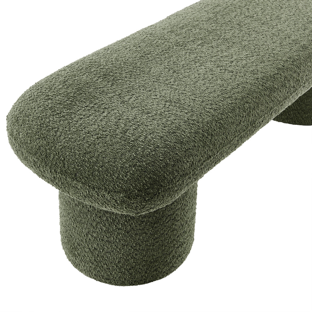 Orla Chenille Upholstered Bench - Sage
