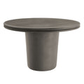 Brion 48" Indoor - Outdoor Patio Concrete Round Dining Table - Gray
