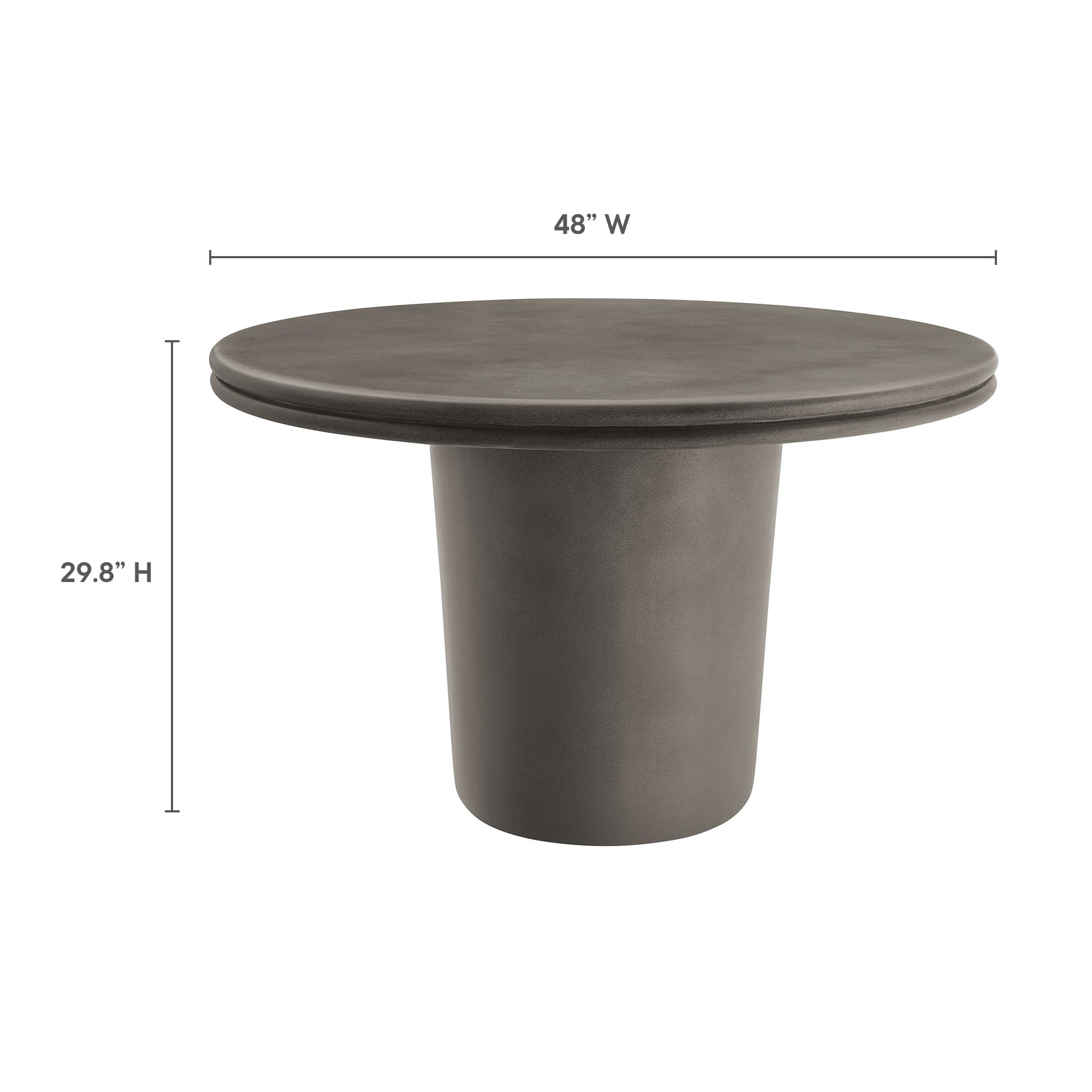 Brion Indoor - Outdoor Patio Concrete 5 Piece Dining Table Set - Gray