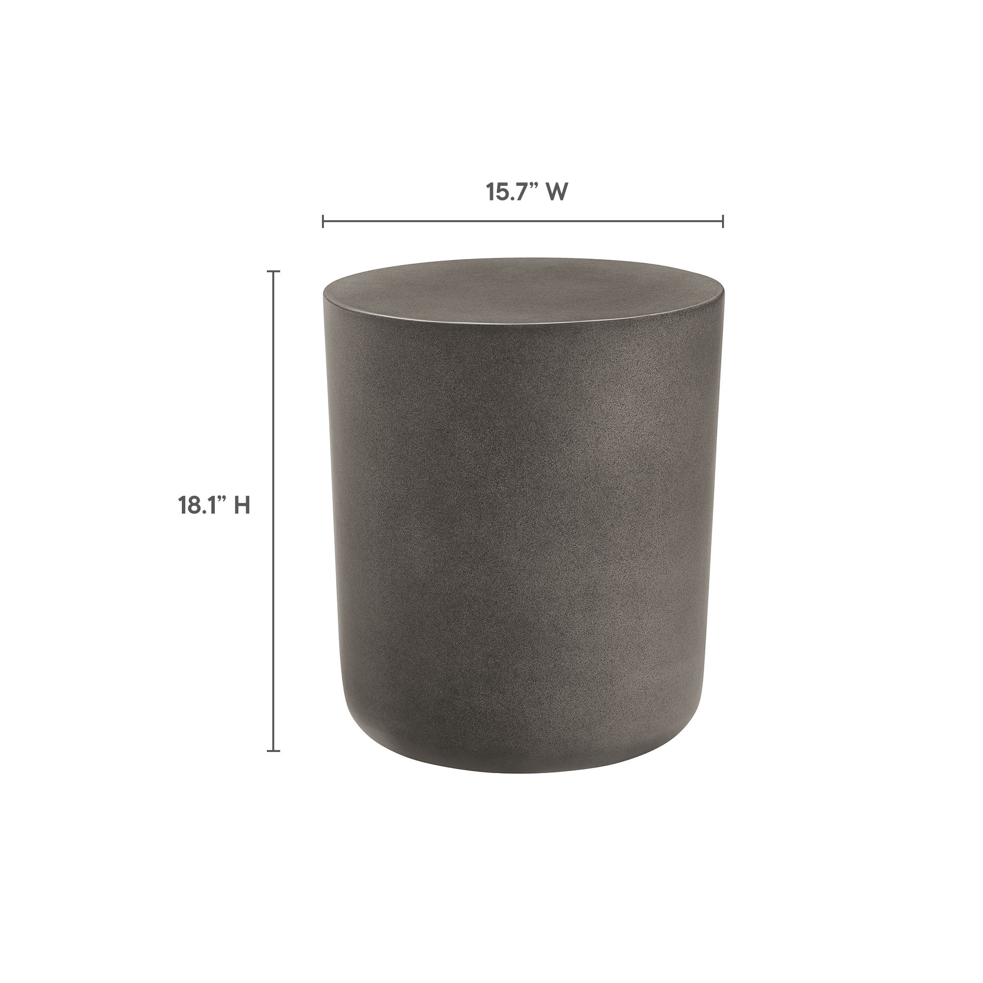 Brion Indoor - Outdoor Patio Concrete 5 Piece Dining Table Set - Gray